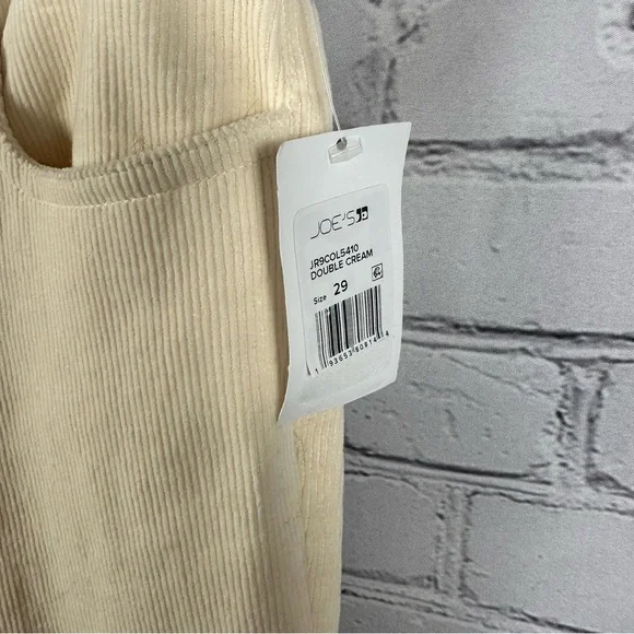 Joe’s Jeans The Frankie Bootcut Mid-Rise Courdroy Slit Hem Double Cream 29 NWT - Picture 9 of 13